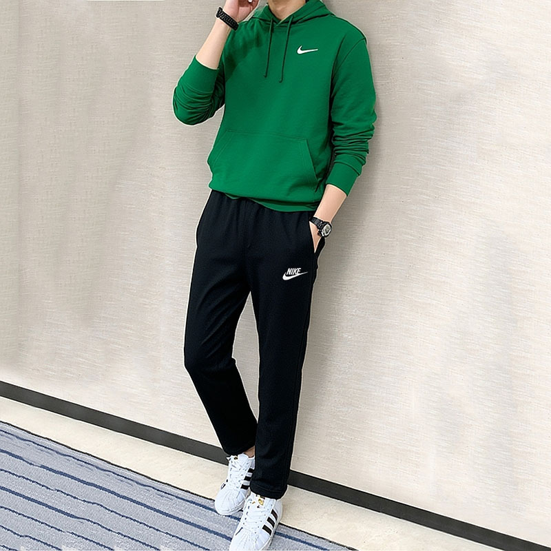 耐克外套男新款户外跑步运动服长袖长裤连帽早秋独特超好看潮套装