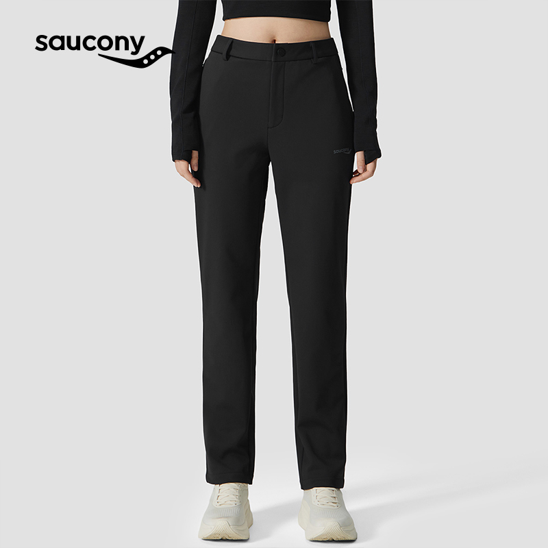 Saucony索康尼官方正品女裤新款黑色户外运动裤休闲裤SA1269WP22L