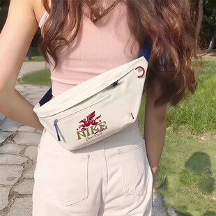 NIKE耐克男女腰包白色单肩包26马年新年款 本命年斜挎包旅游休闲包