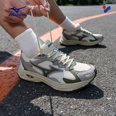MIZUNO美津浓男鞋女鞋运动鞋RACER S情侣网面缓震跑步鞋 D1GH2235