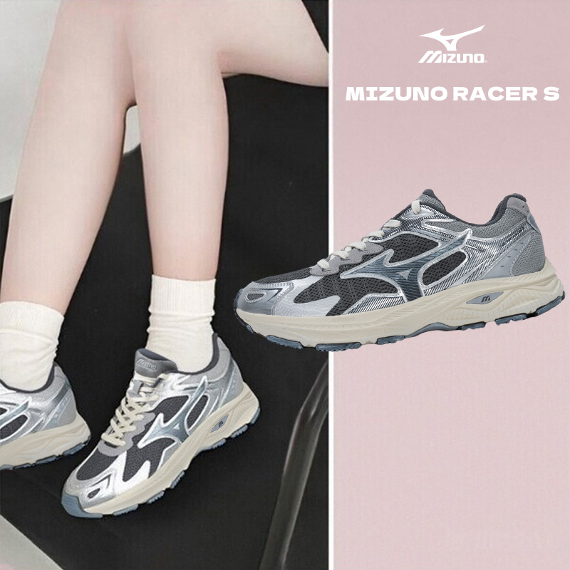 美津浓RACER S男鞋女鞋26新款运动鞋减震透气情侣老爹鞋D1GH2235