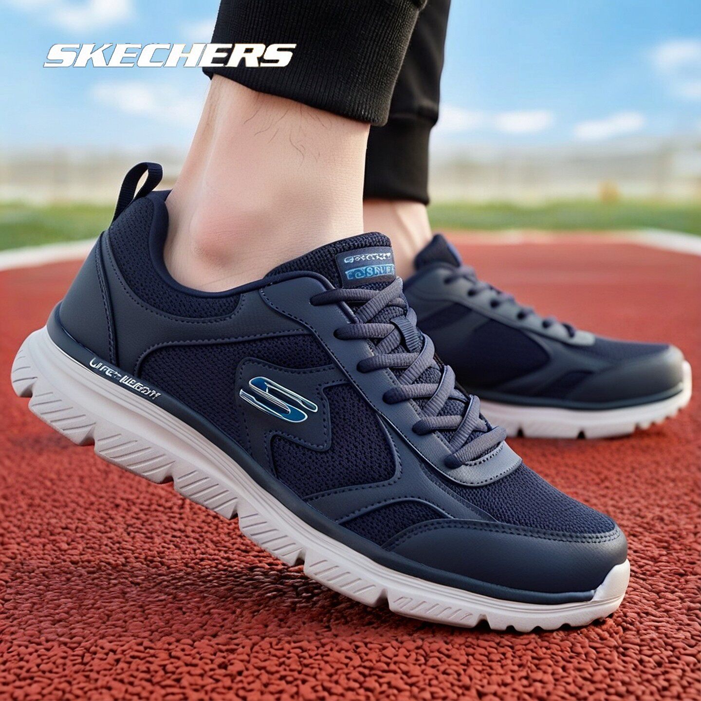 斯凯奇男鞋夏季新款运动鞋官方正品休闲鞋网面鞋慢跑鞋减震跑步鞋