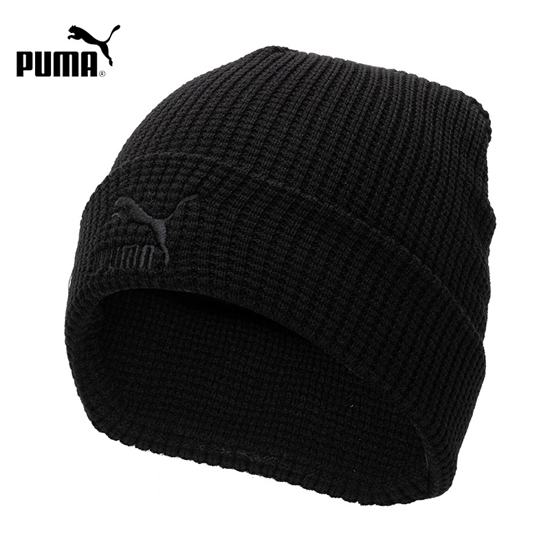 Puma彪马绒线帽男帽女帽2025冬季新款运动帽休闲帽针织黑色毛线帽