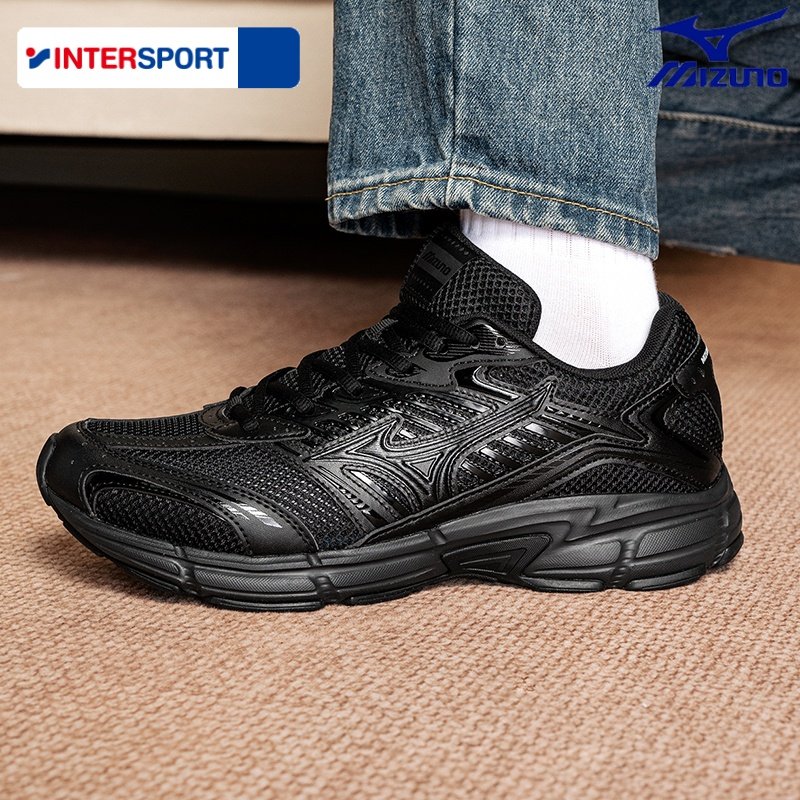 MIZUNO美津浓SPEED 2010跑步鞋男鞋复古休闲运动鞋黑色网面老爹鞋