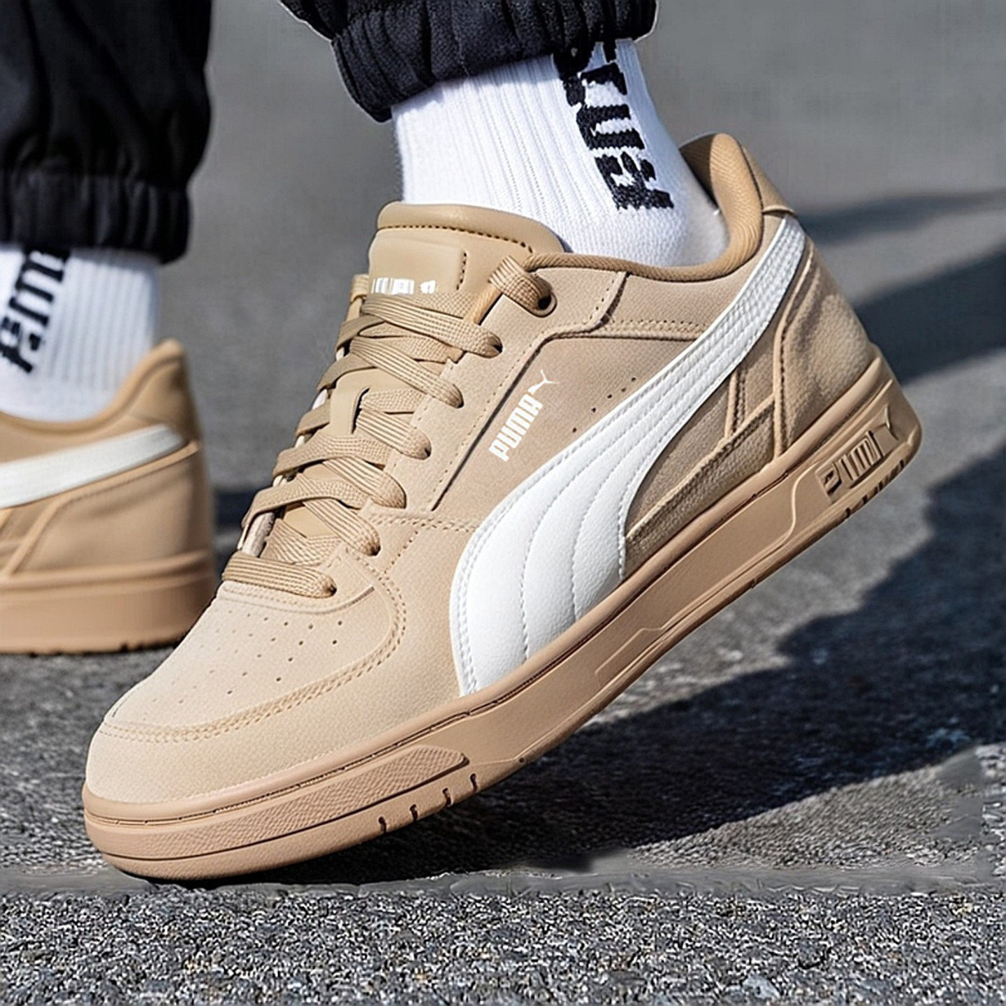 PUMA彪马板鞋男女鞋2026春季新款低帮情侣卡其色休闲运动鞋404486,运动鞋new,运动休闲鞋,淘宝优惠券,粉丝福利购,淘宝优惠卷