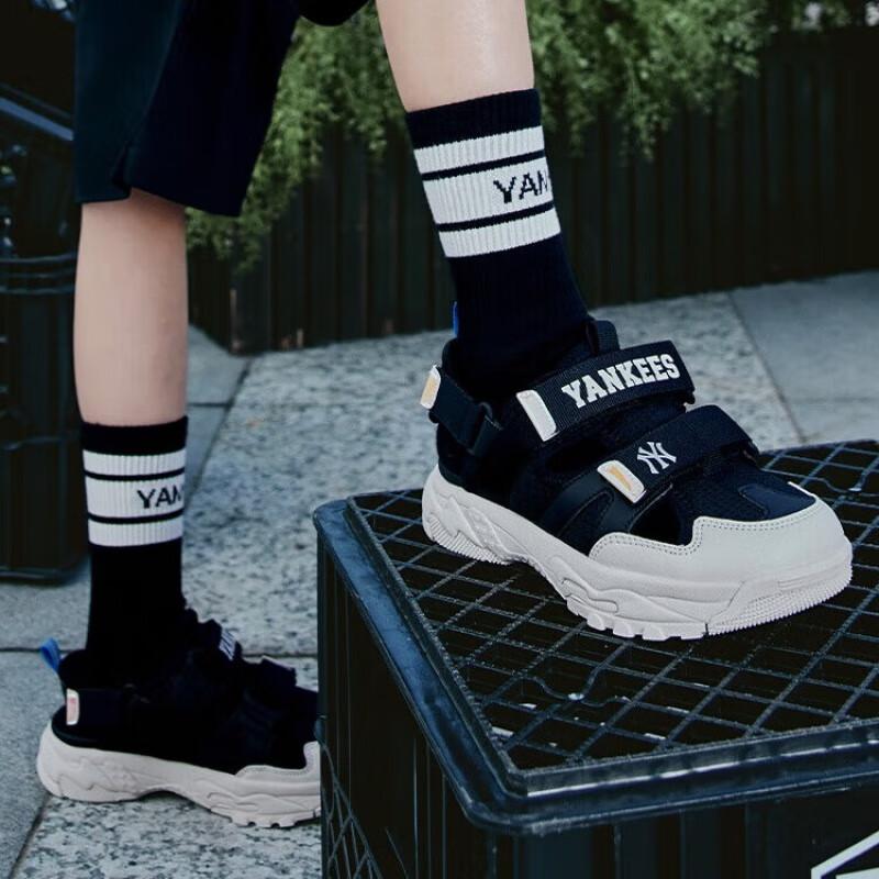 MLB儿童官方男女童鞋子2025秋季新款透气魔术贴学院风凉鞋休闲鞋