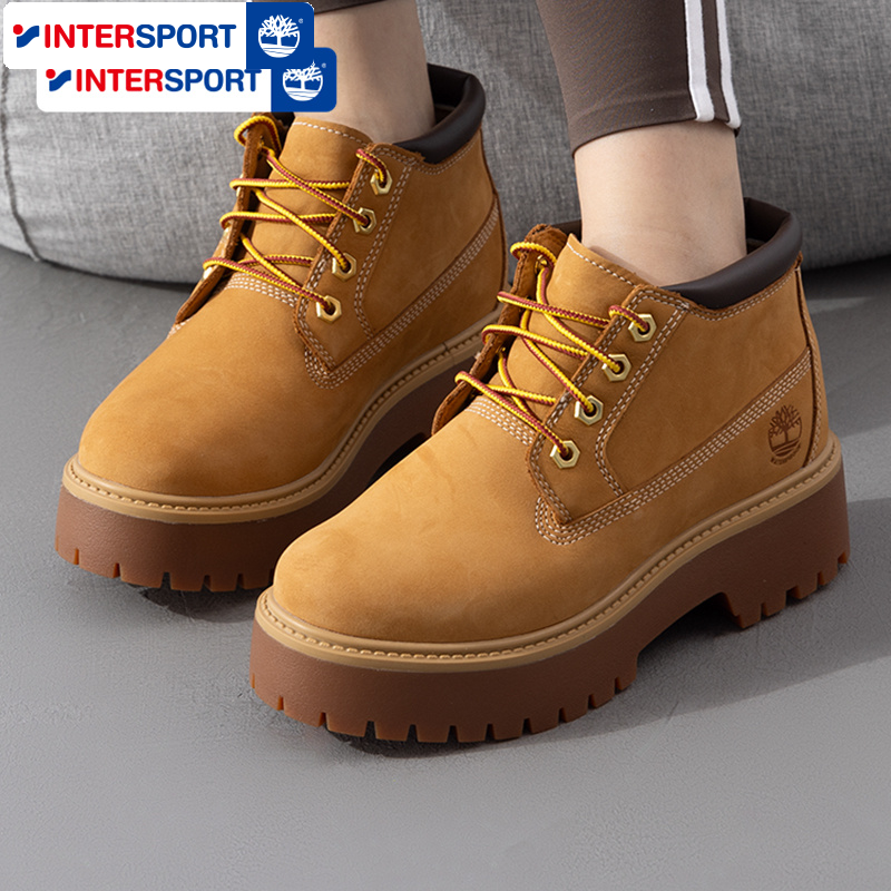 Timberland添柏岚官方女鞋中帮黄靴户外防水厚底增高马丁靴A5RF9