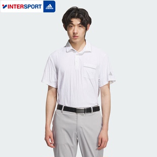 男士 短袖 Adidas阿迪达斯高尔夫T恤衫 2025夏季 POLO衫 男子透气半袖