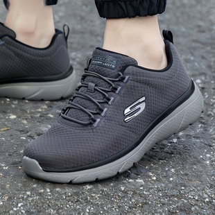 爸爸鞋 Skechers斯凯奇男款 耐磨情侣健步鞋 2025秋季 绑带运动休闲鞋
