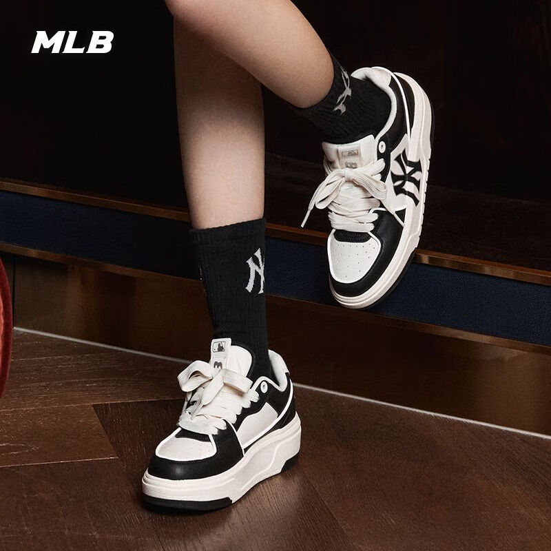 MLB官方休闲鞋2025秋季新款NY男女鞋低帮板鞋轻便运动鞋3ASXCLB3N