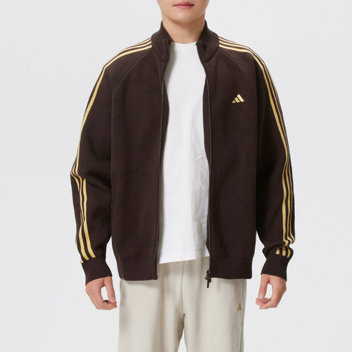 阿迪达斯外套男装2026春季新年款运动休闲宽松针织开衫夹克KE4060