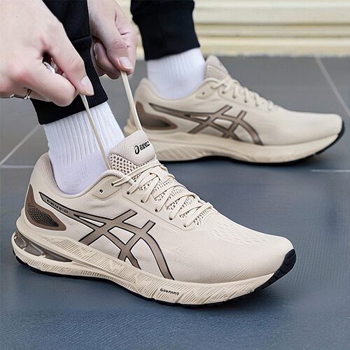 asics亚瑟士官方正品男鞋2026新款运动鞋网面透气燕麦色跑步鞋男