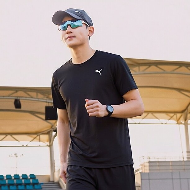 PUMA彪马速干短袖男款2026夏季男士跑步训练运动服T恤525908-01图片