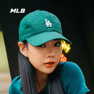 MLB棒球帽软顶运动帽子小标可调节LA情侣休闲NY鸭舌帽字母帽CP77