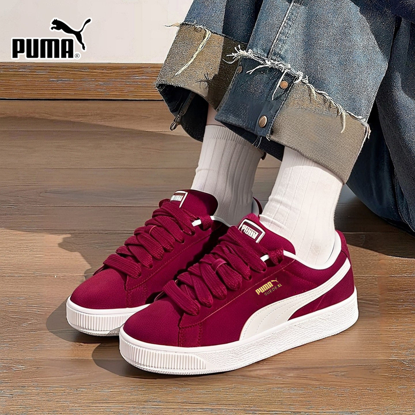 Puma彪马红色本命年男鞋女鞋2025新款面包鞋运动鞋情侣板鞋395205,运动鞋new,运动休闲鞋,淘宝优惠券,粉丝福利购,淘宝优惠卷