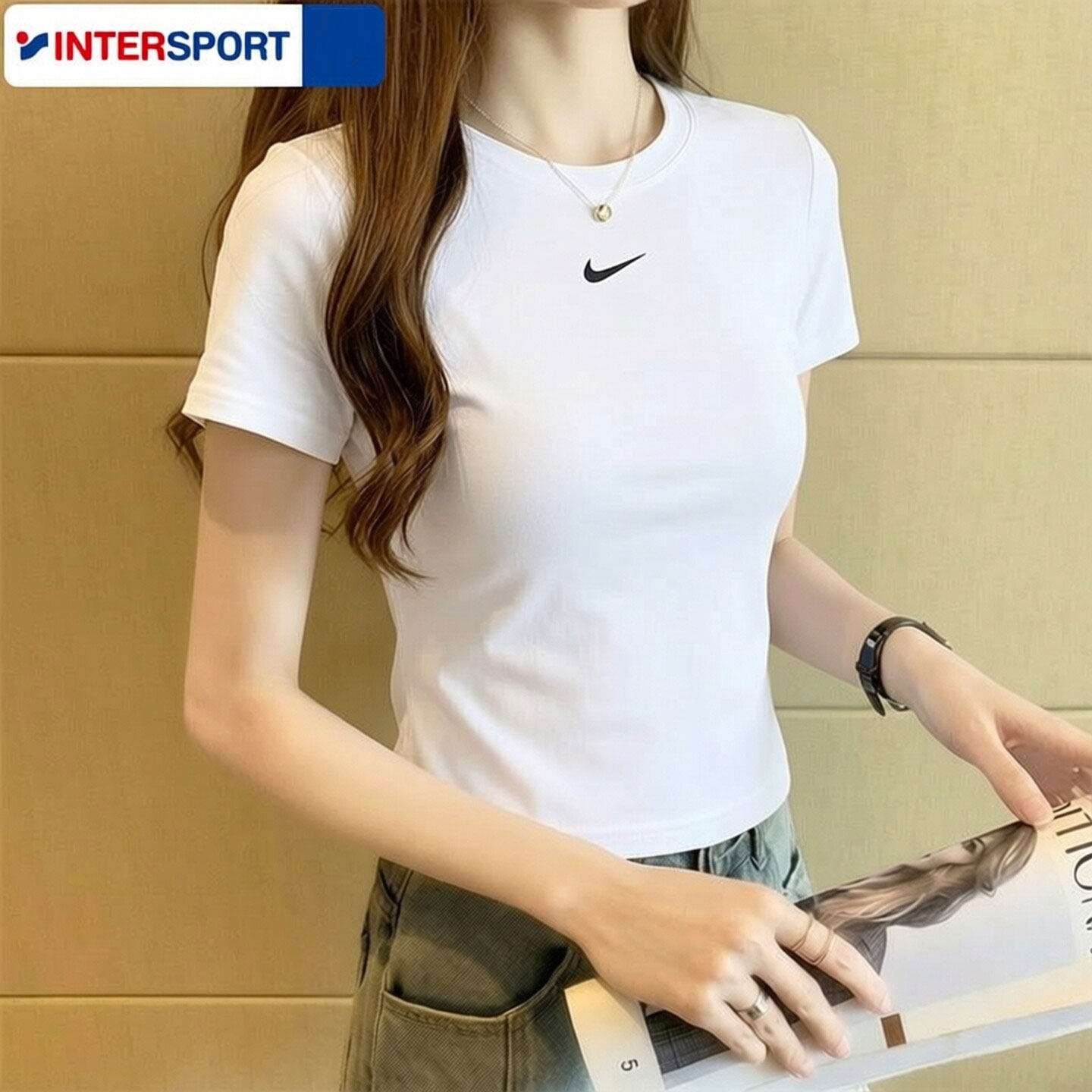 耐克短款短袖女装2025夏季跑步训练健身运动服半袖修身T恤FV5509