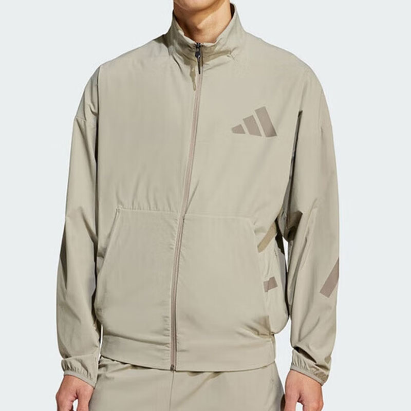 阿迪达斯外套男士2025新款健身训练运动服立领休闲梭织夹克JN9028