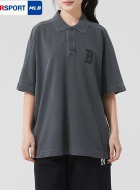 MLB官网男女装短袖2025秋季新款运动服POLO衫宽松T恤衫3APQB0453