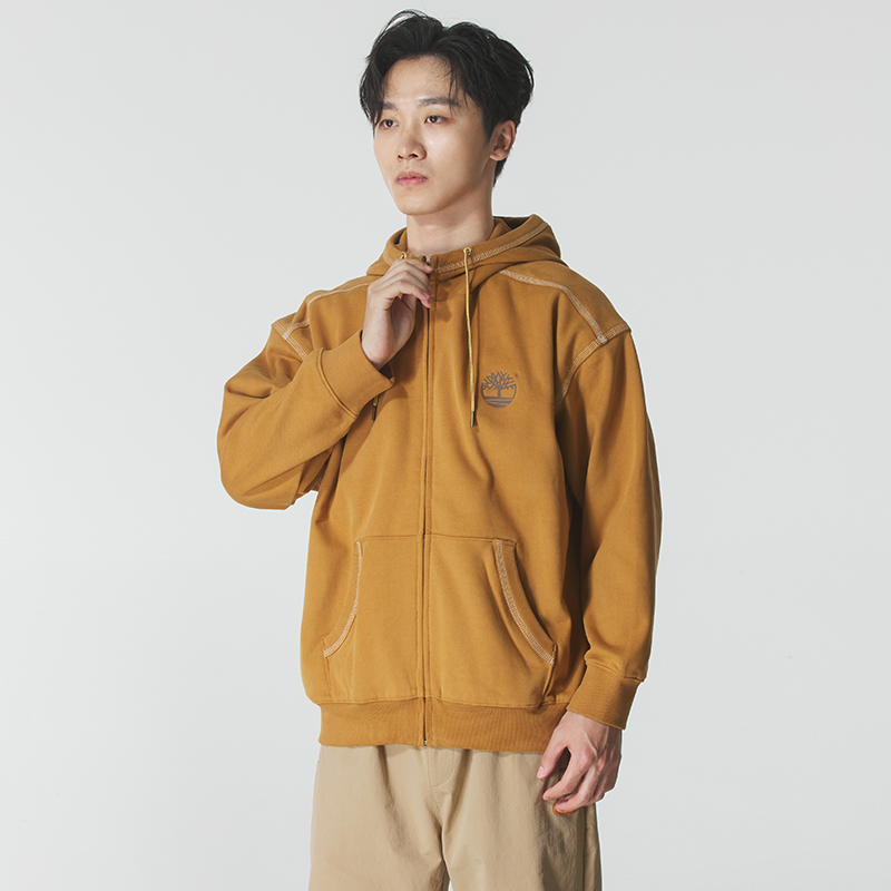 添柏岚官方拉链连帽外套男装2025冬季新款户外运动休闲夹克A6NC3