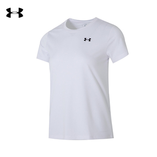 跑步健身衣训练运动T恤1384231 2026新款 UA安德玛白色速干短袖 女装