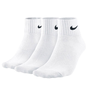 Nike耐克透气袜子男袜女袜春季白色运动训练袜三双装中筒袜SX4706
