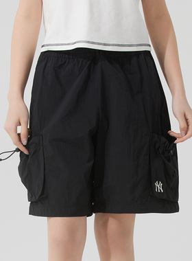 MLB官方男女情侣短裤25秋季新款凉感防泼水休闲五分裤运动裤SMB09