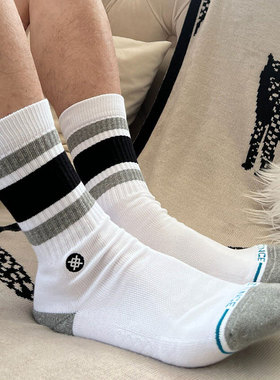 STANCE袜子男袜女袜新款BOYD ST运动袜休闲袜跑步健身训练中筒袜