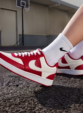 NIKE耐克板鞋男鞋25新款官方红色休闲鞋COURT VISION运动鞋HM9862