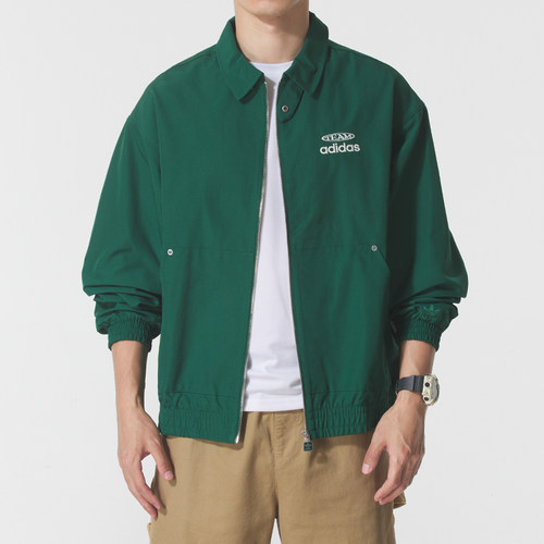 Adidas阿迪达斯三叶草梭织外套男装秋季防风运动服休闲夹克KC0136