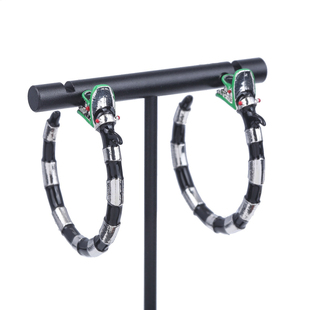 阴间大法师甲壳虫汁耳环哥特风酷炫龙形耳针C字夸张耳饰影视周边