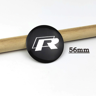 适用于轮毂盖车标贴轮胎中心盖贴大众R车标56mm方向盘标 65mm背胶