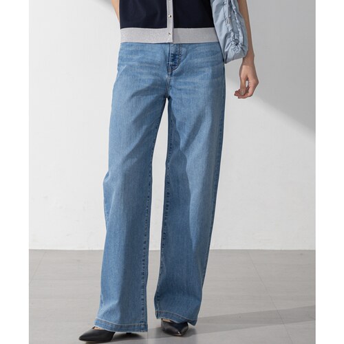 23区DENIM接触冷感夏季直筒宽松时尚适宜牛仔裤女ONWARD