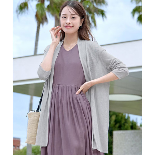 舒适简约空调衫女长袖开衫