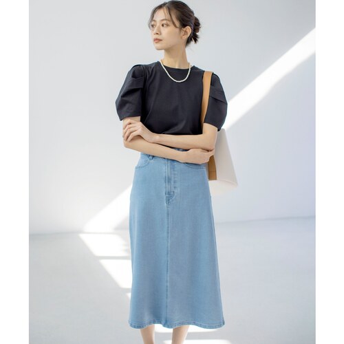 组曲气质适宜简约通勤中等牛仔紧身半身裙女ONWARD