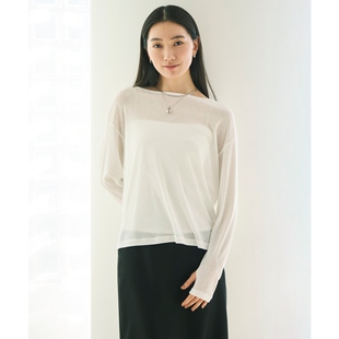 UNFILO时尚 机能美设计感适宜接触冷感速干透明条纹T恤女ONWARD