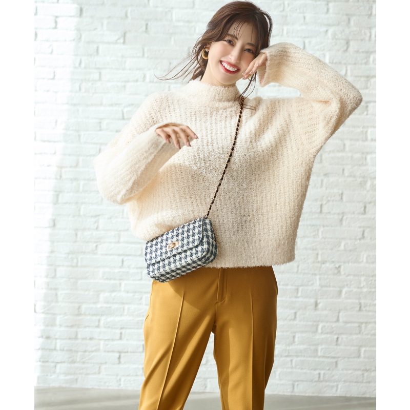 any SiS可洗时尚气质圈圈纱设计亮片针织衫毛衣女ONWARD