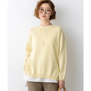 女ONWARD 针织衫 23区时尚 简约优雅感棉质吉马姆里内束腰外衣式