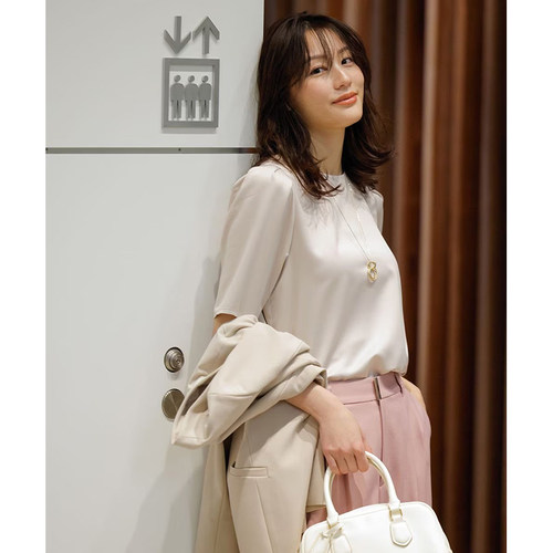 any SiS可洗缎面设计适宜气质休闲套头衫女ONWARD