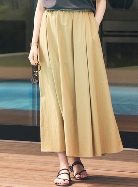 23区SLOW系列时尚气质优雅简约UV防护防水凉感半身裙子女ONWARD