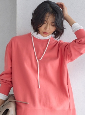 【23区】复古感OT扣长款珍珠项链