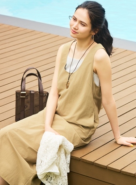 23区SLOW系列时尚气质优雅简约UV防护防水凉感连衣裙女ONWARD