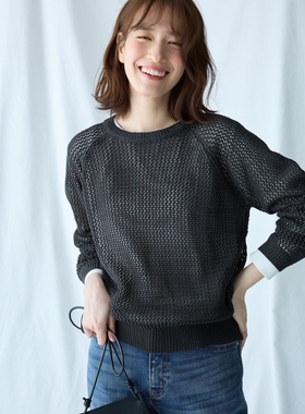 any FAM可机洗亮片针织网眼套头衫女ONWARD秋冬新品