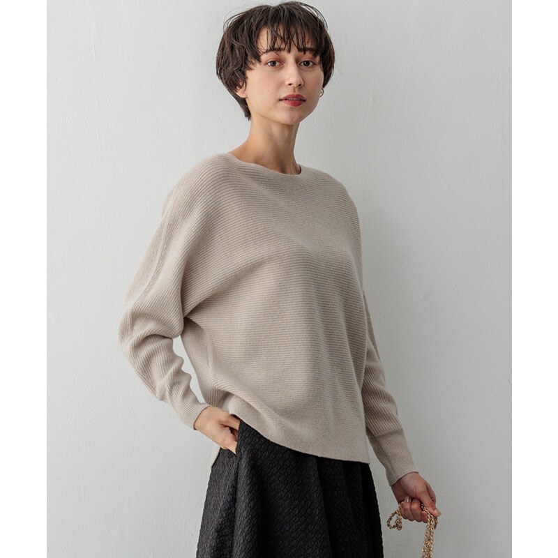 23区可洗亮片羊毛蝙蝠袖气质适宜简约针织衫女ONWARD