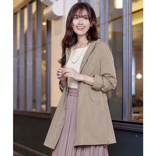 Tiaclasse 休闲连帽减龄风衣外套女日系轻奢onward秋冬 可手洗时尚