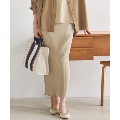 23区SLOW系列限定款时尚气质全成型罗纹针织裙女ONWARD