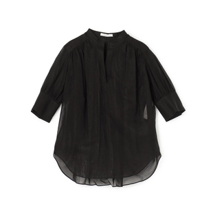 简约高智感鸡蛋花棉质透明褶裥衬衫 女ONWARD 时尚 BEIGE