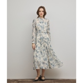 GRACE CONTINENTAL时尚 休闲气质花卉印花褶裥连衣裙女ONWARD