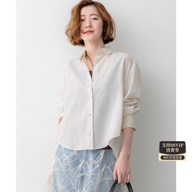 23区优雅设计感CanCam杂志刊登丝光棉功能性衬衫女ONWARD