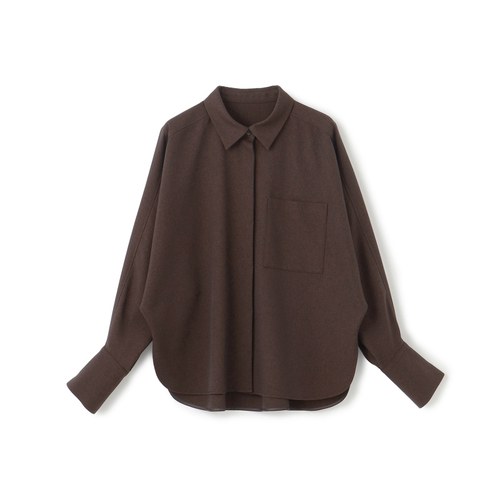 uncrave简约适宜时尚气质可水洗羊毛类斜纹布宽松衬衫女ONWARD