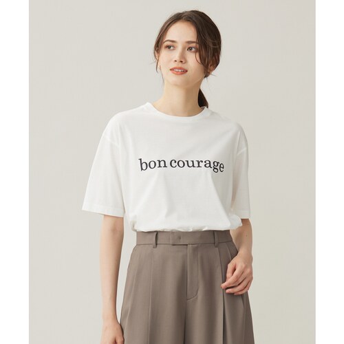 自由区可洗Bon Courage标志T恤女ONWARD